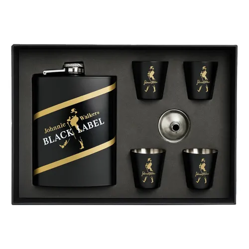 Kit Johnnie Walker Petaca + 4 Shots